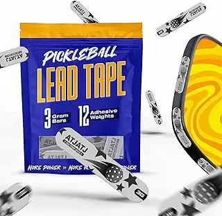 ATJATJ 12 Pcs Gray Lead Tape for Pickleball Paddles, 3g per Piece High-Performance Adhesive Tape, Pickleball Paddle Weight Strips, Lead Tape for Golf Clubs, Tennis Rackets Increase Control & Power