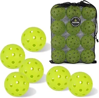 Pickleball Balls 6 Pack | 12 Pack- 40 Holes Outdoor Pickleball with Bag, Perfectly Balanced, High Bounce, Crack-Resistance，USAPA Standard - Multiple Colors