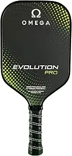 Engage Pickleball Omega Evolution Pro Pickleball Paddle - Pickleball Paddles with Thick Polymer Core - USAPA Approved Pickleball Paddles Pickleball Rackets for Adults (Black and Green)