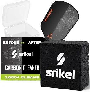 Pickleball – Paddle Cleaner Eraser with Carrying Storage Case, Premium Carbon Fiber Pickle Ball Racket Cleaner, Fast & Easy Rubber Eraser Removes Ball Residue, Dirt & Scratches pickleball paddle