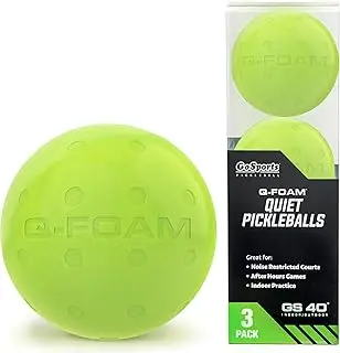 GoSports GS 40 Q-Foam Pickleballs - Quiet Foam Balls for Indoor or Outdoor Practice - 3 Pack