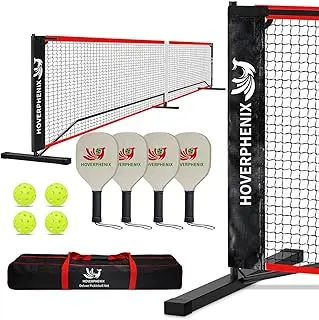 Pickleball Net for Driveway, Portable Pickleball Net System with Regualtion Size 22FT Pickle Ball Net, Outdoor Pickleballs, Carry Bag, Weather Resistant Metal Frame