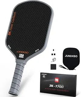 Professional Pickleball Paddles- T700 Carbon Fiber Pickle Racket- 3K Raw Carbon Frosted Surface for Enhanced Spin and Friction - USAPA Approved Offensive Long Paddle for Intermediate Advanced Players