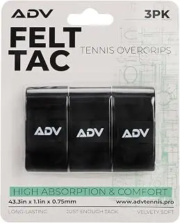 ADV Felttac Pickleball Grip Tape - 3, 6, 12, 30 Pack - Soft, Very Durable, Sweat Absorbing Pickleball Overgrip Tape - Dry & Comfortable Pickleball Paddle Grip Tape - Easy to Use & Easy to Install