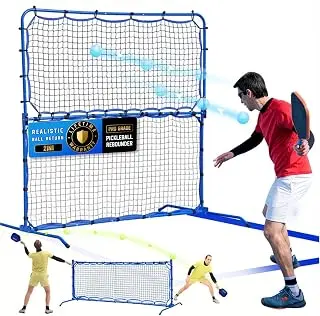 Pickleball Rebounder Net with Kitchen Lines System for Solo Training Equipment, 7.9FT or 6FT 2in1 Mini Pickleball Practice Net Portable Trainer for Driveway Backyard Garage, Easy Setup & Storage
