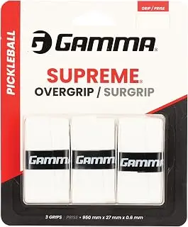Gamma Pickleball Supreme Overgrip, Easy to Apply Grip Tape for Pickleball Paddles, Badminton, Squash, Padel Racquets, Replacement Tacky Over Wrap Bands, Multiple Color OG