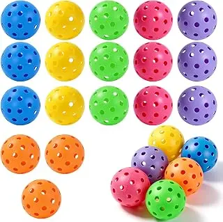 CEYAZYE 24 Pack 40-Holes Multicolor Outdoor Pickleball Balls, USAPA Approved, High Bounce True Flight & Perfectly Balanced, Durable Colorful Pickle Balls Set for Practice & Rec for Competitive Play
