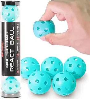 PIKKOFUN React Mini Pickleball Balls - 5 Pack Quiet Training Balls for Improve Hand Speed, Paddle Control and Accuracy pickleball paddle