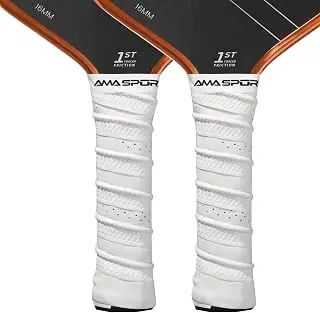 PICKLETECH AMA Sport Pickleball Paddle Grip Tape - 2 Pack - Perforated Embossed Replacement Grip Wrap for Pickleball Racket-Moisture Wicking Tacky Surface - Anti-Slip Ridge