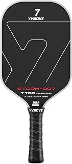 Pickleball Paddle with T700 Raw Carbon Fiber Surface & 16mm STR-Core Power Polymer Core, Premium Pickle Ball Racket Designed for Ultimate Spin & Consistency, USAPA Approved