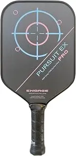 Engage Pursuit Pro EX Pickleball Paddle – Widebody Shape, Raw Carbon Fiber Face, 13mm Control Pro “Black” Core, Vortex Barrier Edge Technology – Jessie Irvine Signature – Lightweight