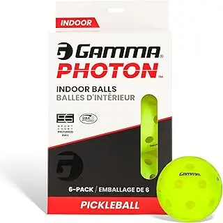 Gamma Photon Indoor Pickleballs Pack of 6, USAPA Approved, High-Visibility, Durable and Ultra-Balanced