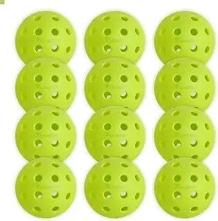 Pro-Grade 40-Hole Outdoor Pickleball Balls 3/4/12 Pack- Pro-Player Tested with Wind-Resistant Design, High-Visibility & 300+ Hit Suitable for Players of All Skill Levels