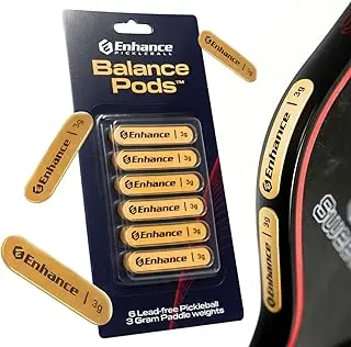 Enhance Pickleball Balance Pods, Tungsten Tape for Pickleball Paddles, Premium Quality Lead Tape Alternative for Pickleball Paddles, Easy Application Pickleball Paddle Weights, Gold