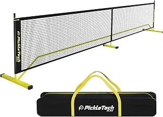PICKLETECH 4.0 Slim Version Portable Pickleball Nets Outdoor Game 22 FT Pickleball Net-USAPA Regulation Size-Pickle Ball Net System with Carrying Bag for Driveway