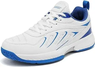 Pickleball Shoes Men Wide Tennis Shoes Non Slip Lightweight Breathable Sneakers All Court Athletic Racquet Sport Shoes