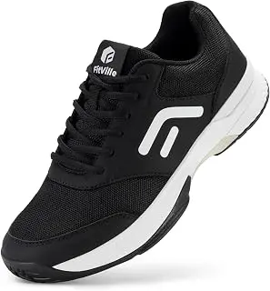 FitVille Extra Wide Pickleball Shoes for Men, Wide Tennis Shoes for Men, Hard Court, Clay Court, Racquetball, Squash, Breathable, Comfortable, Lightweight