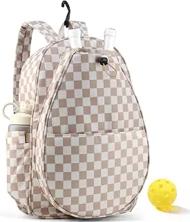 Mosthink Pickleball Racket Backpack Tennis Bag for Women Water-Resistant and Machine Washable Tennis Backpack，Lightweight Sports Bag for Pickleball, Badminton
