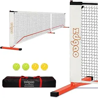Zdgao Portable Pickleball Net for Driveway, 22FT Regularion Size Pickle Ball Net with Outdoor Pickleballs and Carry Bag, Weather Resistance Steady Steel Frame