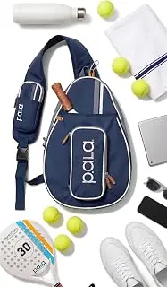 P.ala Multi-Sport Crossbody Padel Bag – Fits 2 Padel Rackets, Lightweight 2.07 lb, Fence Hook, 13” Device Sleeve, Compact Racket Bag for Padel, Tennis & Pickleball