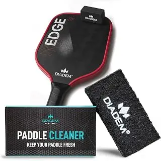 Diadem Paddle Cleaner Eraser | Rubber Pickleball Paddle Cleaner for Raw Carbon & 18K Surfaces, Removes Ball Residue, Evens Minor Scratches | Compact Grip-Sized Design for All Brands