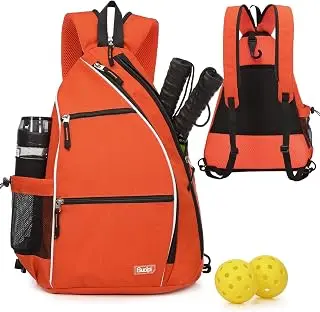Sucipi Pickleball Bag - Men's & Women's Pickleball Backpack, Adjustable Sling Bag w/Fence Hook/Large Capacity/Safety Pocket