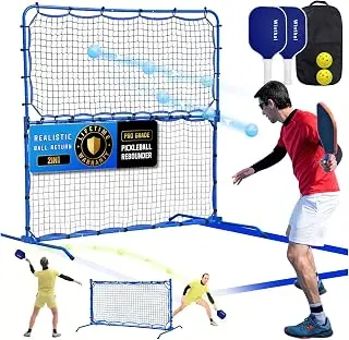 Pickleball Rebounder Net with Kitchen Lines System for Solo Training Equipment, 7.9FT or 6FT 2in1 Mini Pickleball Practice Net Portable Trainer for Driveway Backyard Garage, Easy Setup & Storage