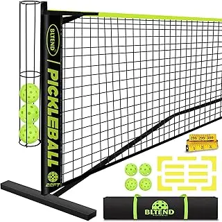 Bltend Portable Pickleball Net Set, 22FT Regulation Size Pickle Ball Net with Ball Collector, Court Marker and Tape Measure, Pickle Ball Net Set System for Indoor Outdoor Driveway Garages Backyard