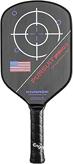 Engage Pursuit Pro1 Pickleball Paddle - Raw T700 Toray Carbon Fiber for Extreme Spin - MachPro Core for Maximum Power & Control (Red-White-Blue, Standard Weight (8.0-8.3oz))