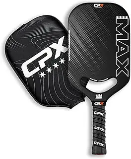 CPX MAX Raw Carbon Fiber T700 Pickleball Elongated Paddle Racket - Professional Grade
