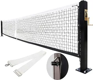 Pro Pickleball Court Net System, Pickleball Net Set,Regulation Net 22 FT with 2 Heavy Duty Steel Pickleball Posts, Premium-Grade Brass Winder,Surface Mount Ideal for Indoor or Outdoor Use