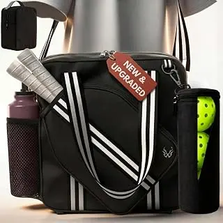 Pickleball Tote Bag - Detachable Cooler & Fence Hooks – Large Sports Bag for Women & Men, Holds Paddles & Balls pickleball paddle