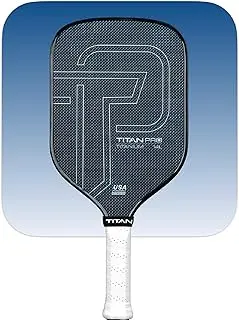 Titan Pro Titanium Carbon Fiber Pickleball Paddle – T700 Carbon Fiber Face, Electroplated Titanium, Nomex Duo Core, USA Pickleball Approved, 14mm & 16mm – Intermediate to Advanced Players