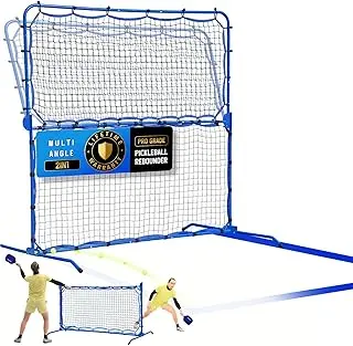 Pickleball Practice Rebounder Net Adjustable Angle for Dinks Volleys Solo Team Training Equipment, 6FT Mini Pickle Ball Net Portable Trainer for Outdoor Driveway Backyard Indoor Garage, Easy Setup