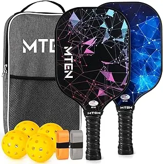 Pickleball Paddles Set of 2 or 4, or Single Paddle – USAPA Approved Fiberglass Surface Pickleball Rackets Set for Men & Women