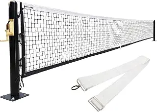 Seliyoo Pickleball Net System,Pickleball Net Set-22 FT Regulation Size with Heavy Duty Steel Post, Premium-Grade Brass Winder,Surface Mount,Tournament Net,Idea for Indoor Gym Or Outdoor Courts