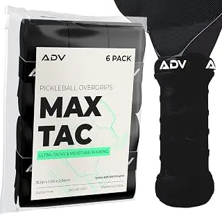 ADV MaxTac Tacky Pickleball Grip Tape - 3, 6, 12-Pack - Extremely Sticky Non-Slip Pickleball Overgrip - Razor-Thin & Easy to Use Pro Pickleball Paddle Grip Tape