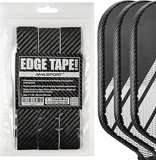 PICKLETECH Pickleball Paddle Protection Tape - 3K PU Interwoven Texture - Paddle Head Edge Guard - Racket Edge Protection Tape -Fit Perfectly Curved Edge -No Wrinkling