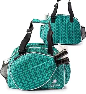 Pik’le’Ball Sport Premium Women's Pickleball Bag – Stylish and Versatile Sports Bag with Water Bottle Holder, Padded Paddle Pocket, and Spacious Design (fits 2+ Paddles!) pickleball paddle
