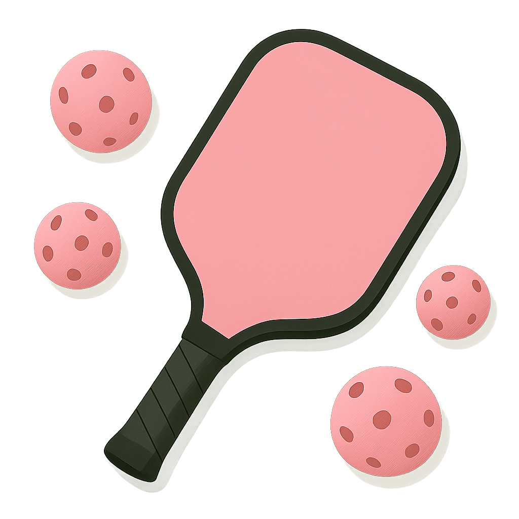 Illustration of pickleball gear items