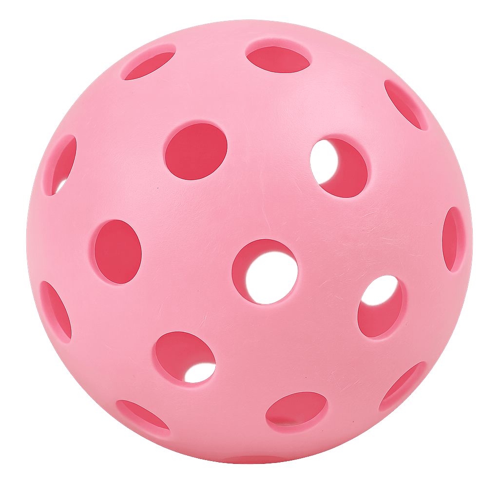 Pink pickleball ball illustration